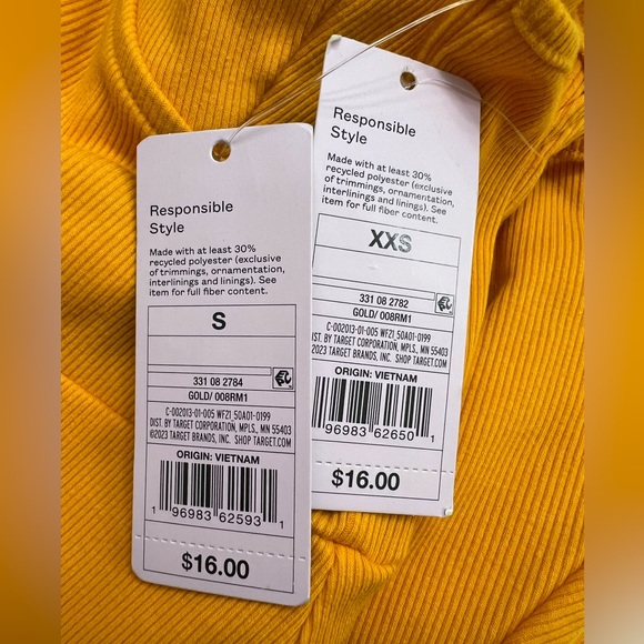 NWT Wild Fable Yellow Mini Dress - Picture 7 of 8